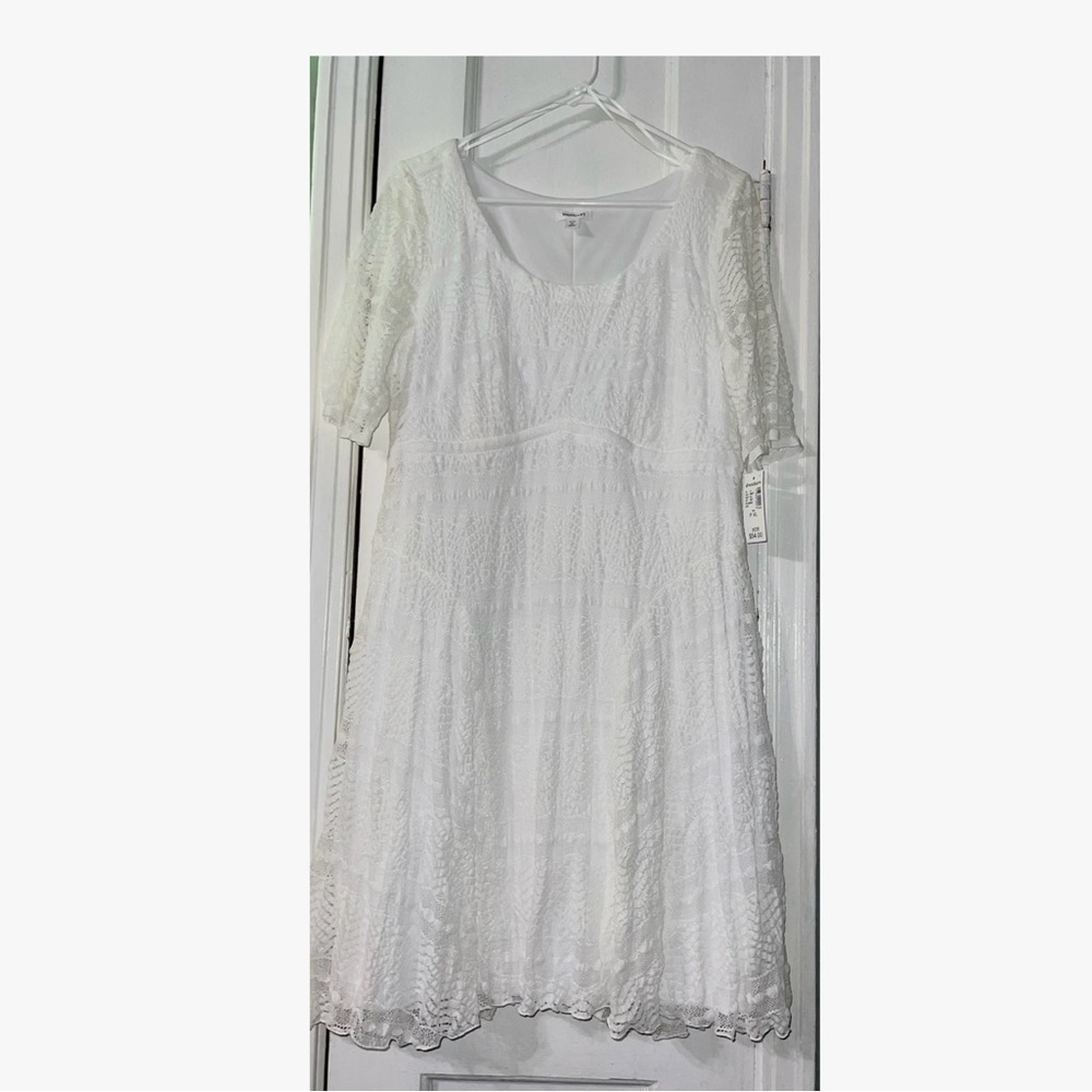 Westport White Lace Midi Dress